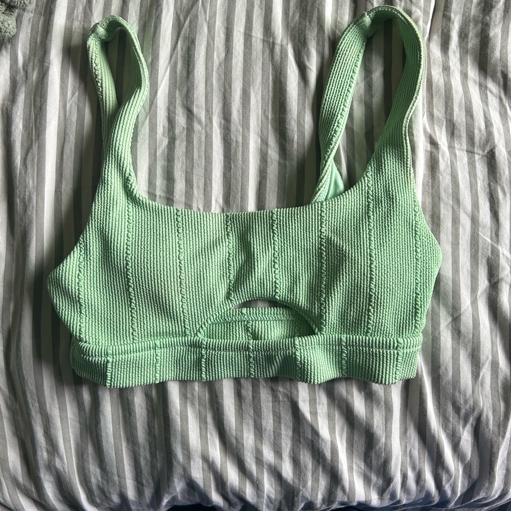 Green Ribbed bikini